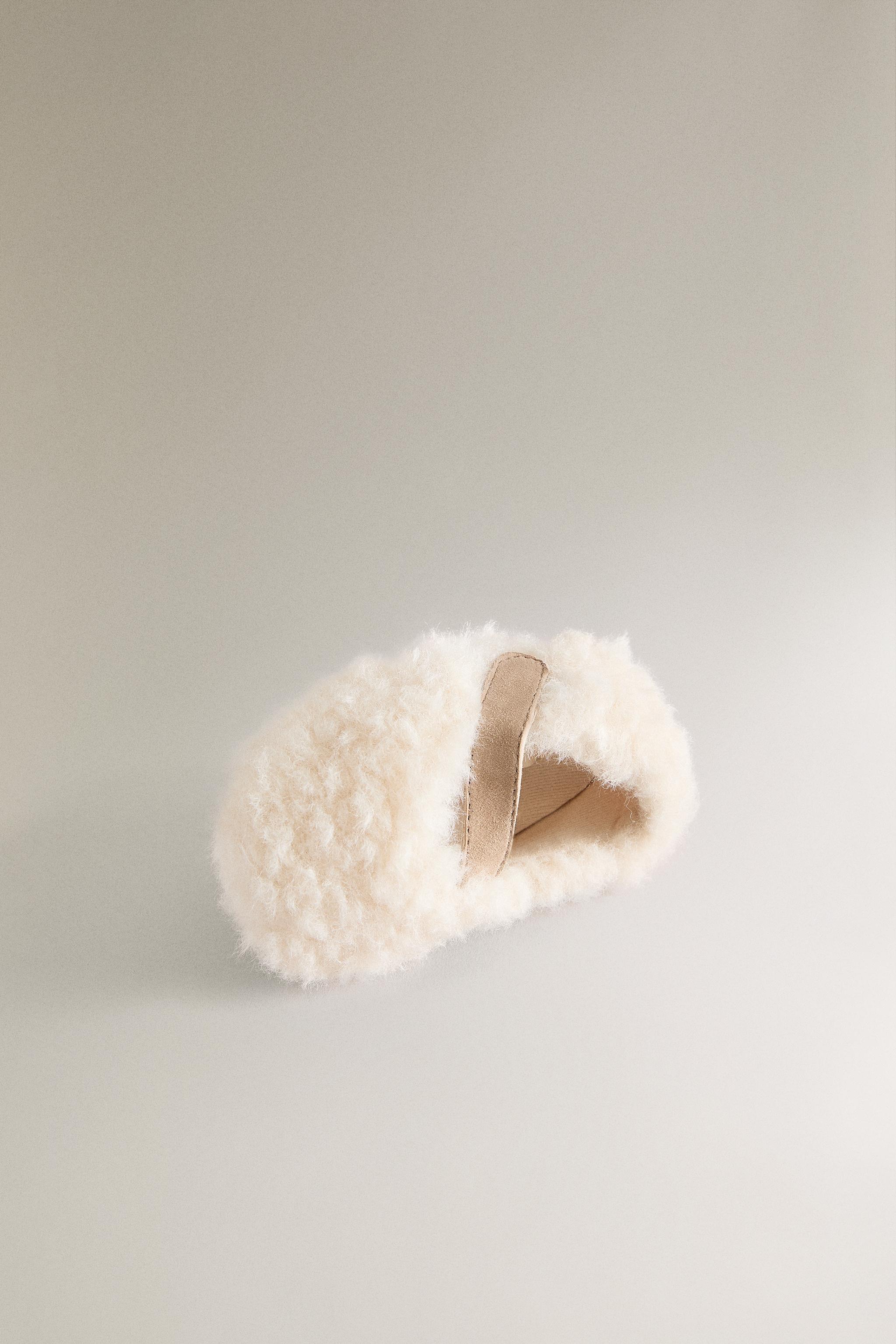 FAUX SHEARLING BALLERINA BOOTIES